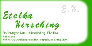 etelka wirsching business card